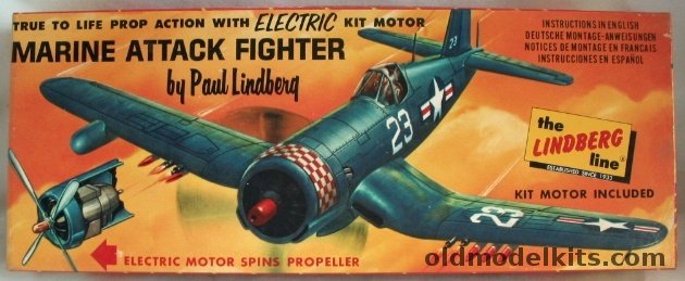 Lindberg 1/48 Marine Attack Fighter F4U Corsair Motorized, 301M-100 plastic model kit